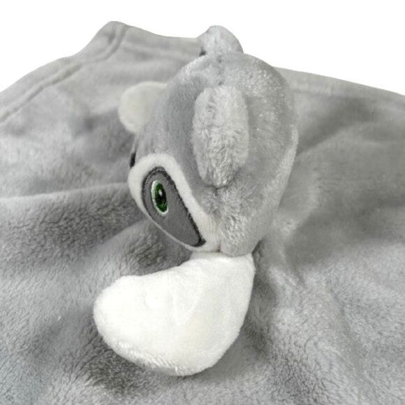 Blankets & Beyond Plush Raccoon Lovey Security Blanket Gray White 11 inches - Picture 10 of 10